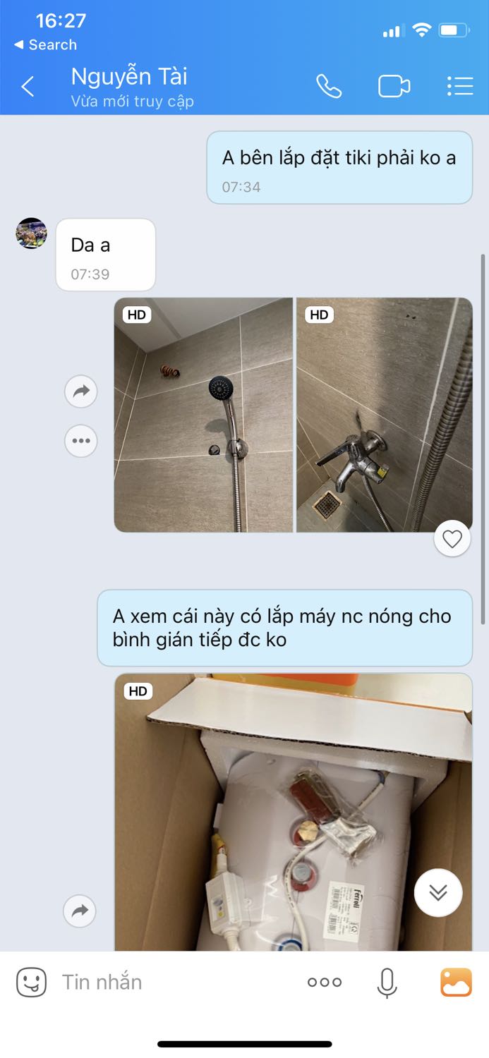 Mình mua về thì phát hiện nhà mình ko thể lắp đặt bình gián tiếp vì hệ thống nước của toà nhà chỉ có 1 ống thôi. Bạn lắp đặt khuyên mình nên liện hệ tổng đài để đổi qua bình trực tiếp. 
Buồn thay là gọi tổng đài thì mới biết sản phẩm này hạn chế đổi trả, trong khi mình còn chưa khui niêm phong. Giờ chả nhẽ để đấy rồi mua bình mới.
Thật thất vọng!