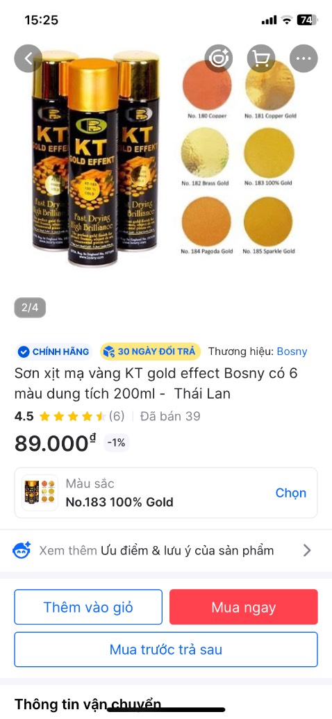 - Giao hàng đúng mẫu. Màu đẹp. Chuẩn!
- Tốt; tặng Shop 5 sao.