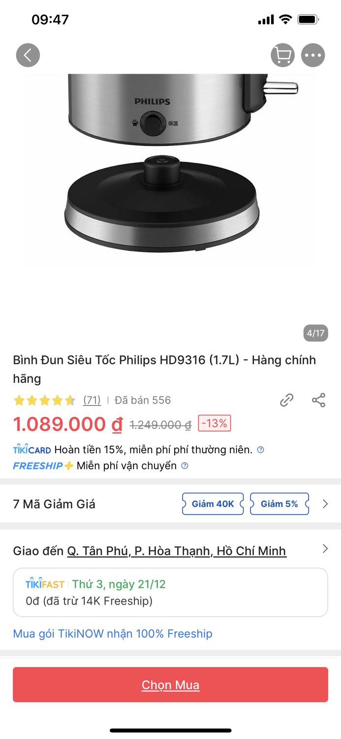 Hàng đẹp, giao nhanh và lịch sự! Tuy nhiên, phần để cắm điện bị nứt và bị công vênh khi KH mở để dùng vì hành này quá đơn giản! Đề nghị Philips và cửa hàng của Tiki kiểm tra kỹ trước khi xuất xưởng và đặc biệt không giao hàng không đạt để khách hàng không bị sốc với uy tín của Philips và Tiki!