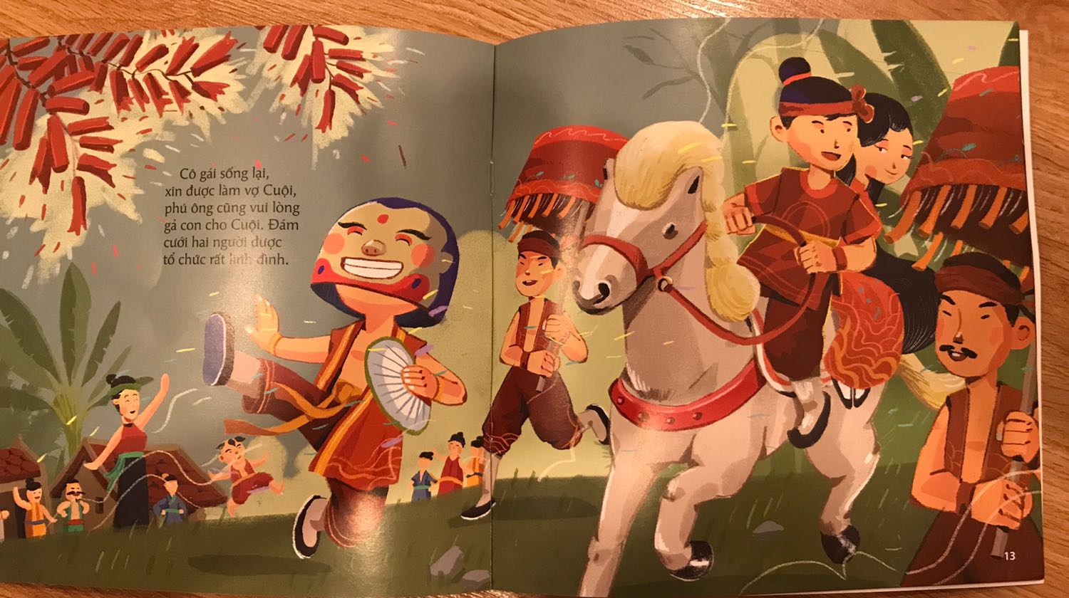 Truyện dễ thương, giống bản hồi xưa mẹ đọc, tranh vẽ xinh đẹp bé rất thích