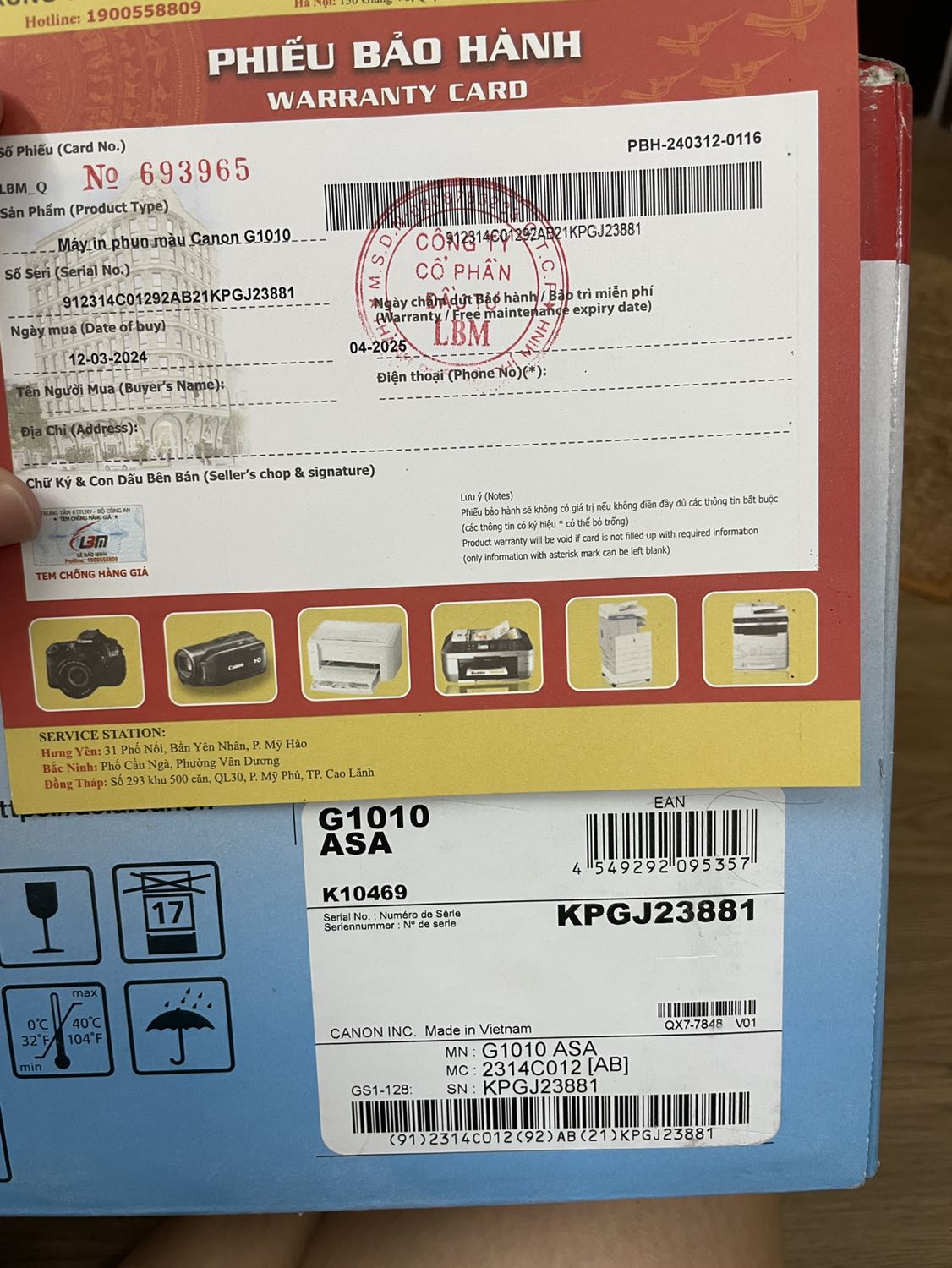 Sau 3 tháng sử dụng, nhờ thợ quen thay mực mới phát hiện mực trong thùng là mực ko chính hãng đã bị tráo. Phản hồi vậy thôi, chứ cũng ko biết xử lý sao hic. Mua bên Tiki cũng bị tráo y bên ***.