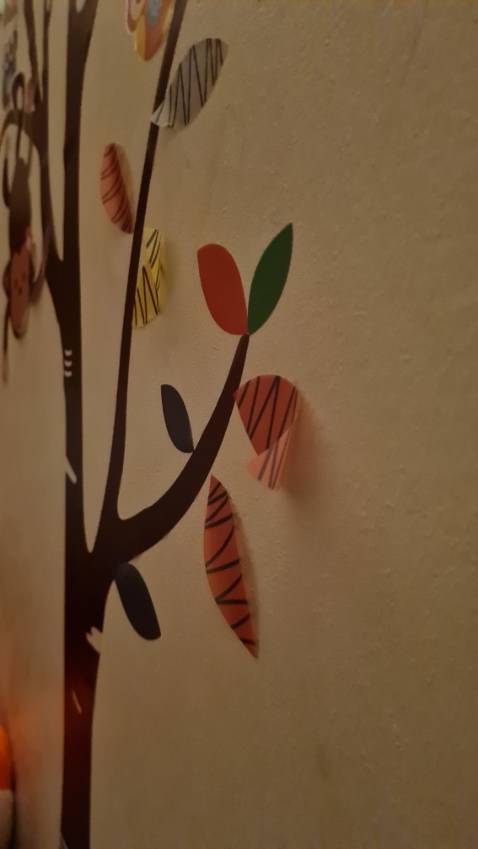 Decal ko dính tường, bong tróc và rớt ra ngoài. Buồn!