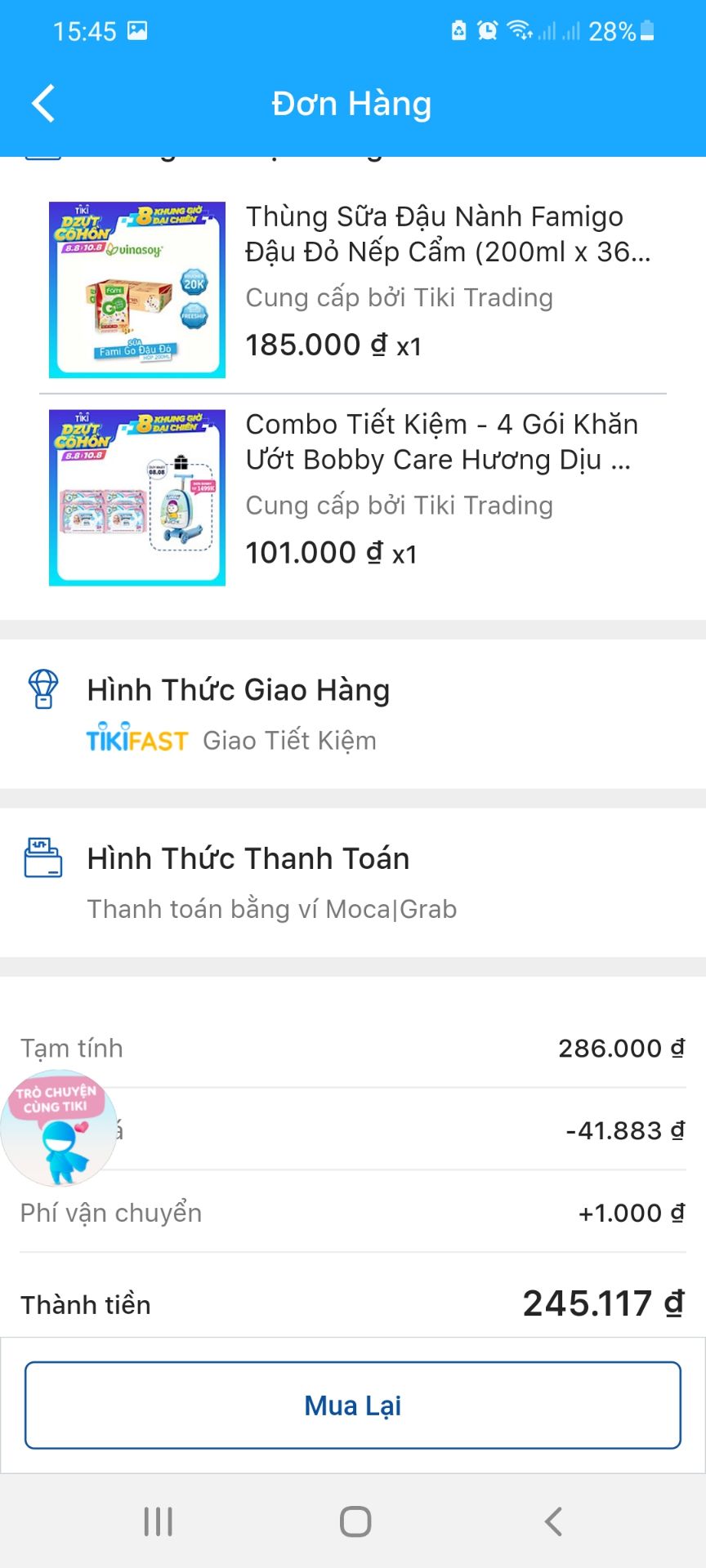 Khăn ướt bobby hôm nay đặt chung với sữa nên có bị đè bị ấn sao nên có chảy nước nhưng cũng ko sao