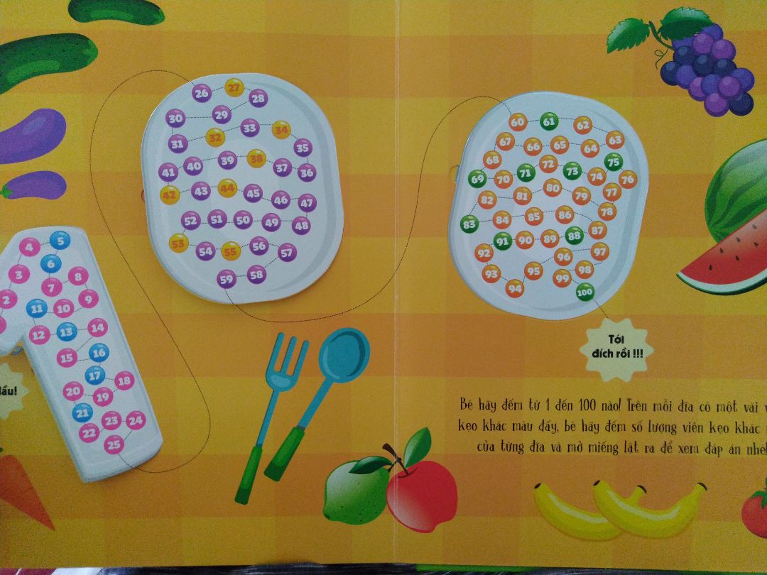 Mua từ tháng 5 đến tháng 10 mới mở cho con xem. 2 cuốn 100 words và 100 animals thì khá ổn. Chỉ có cuốn 100 numbers rất có vấn đề, có 1 miếng lật bị rách, sách chỉ đếm đến số 10, 2 trang cuối dồn từ số 1 đến số 100, không có giải thích tiếng anh hay tiếng việt gì cho 100 số đó. Rất không hài lòng với cách làm ăn dối trá của NXB này. Mình không khuyến khích các bạn mua 3 cuốn cùng lúc vì cuốn 100 numbers chẳng có tác dụng gì.
P.S. Cuốn 100 words có 2 chỗ bị lem mực bút bi. Có thể hàng return không được kiểm tra kĩ rồi đem bán lại. Các bạn xem hình sẽ rõ.