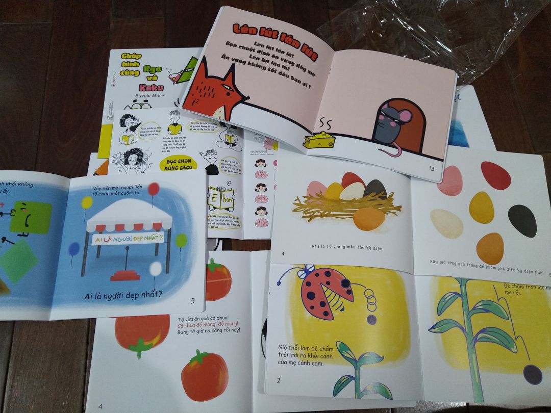 Nội dung phù hợp với bé. Trang giấy số lượng chi tiết vừa phải, màu sắc đẹp, không quá sặc sỡ. Giá cả phù hợp túi tiề.mn.
