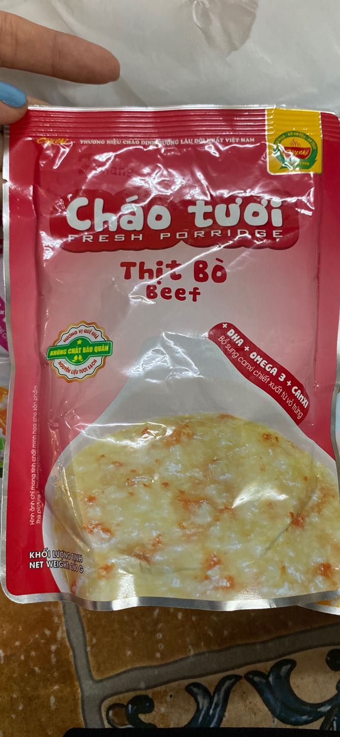 Cháo rất ngon rất tiện cho việc ăn sáng