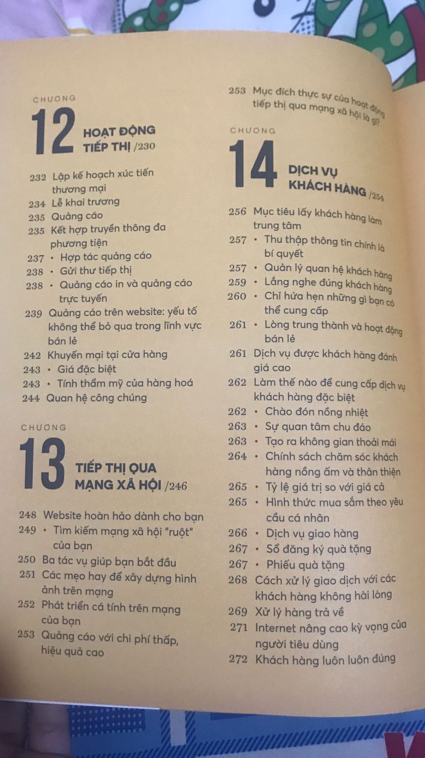 Mục lục thấy rất hay, tuy nhiên sách chưa đề cập rõ vấn đề, chỉ nói một cách chung chung của các khai niệm, đối với ai đã làm kinh doanh rồi sẽ thấy ko có kiến thức đặc biệt, sách thích hợp để tham khảo bổ sung thêm kiến thức tổng quan cho người mới.