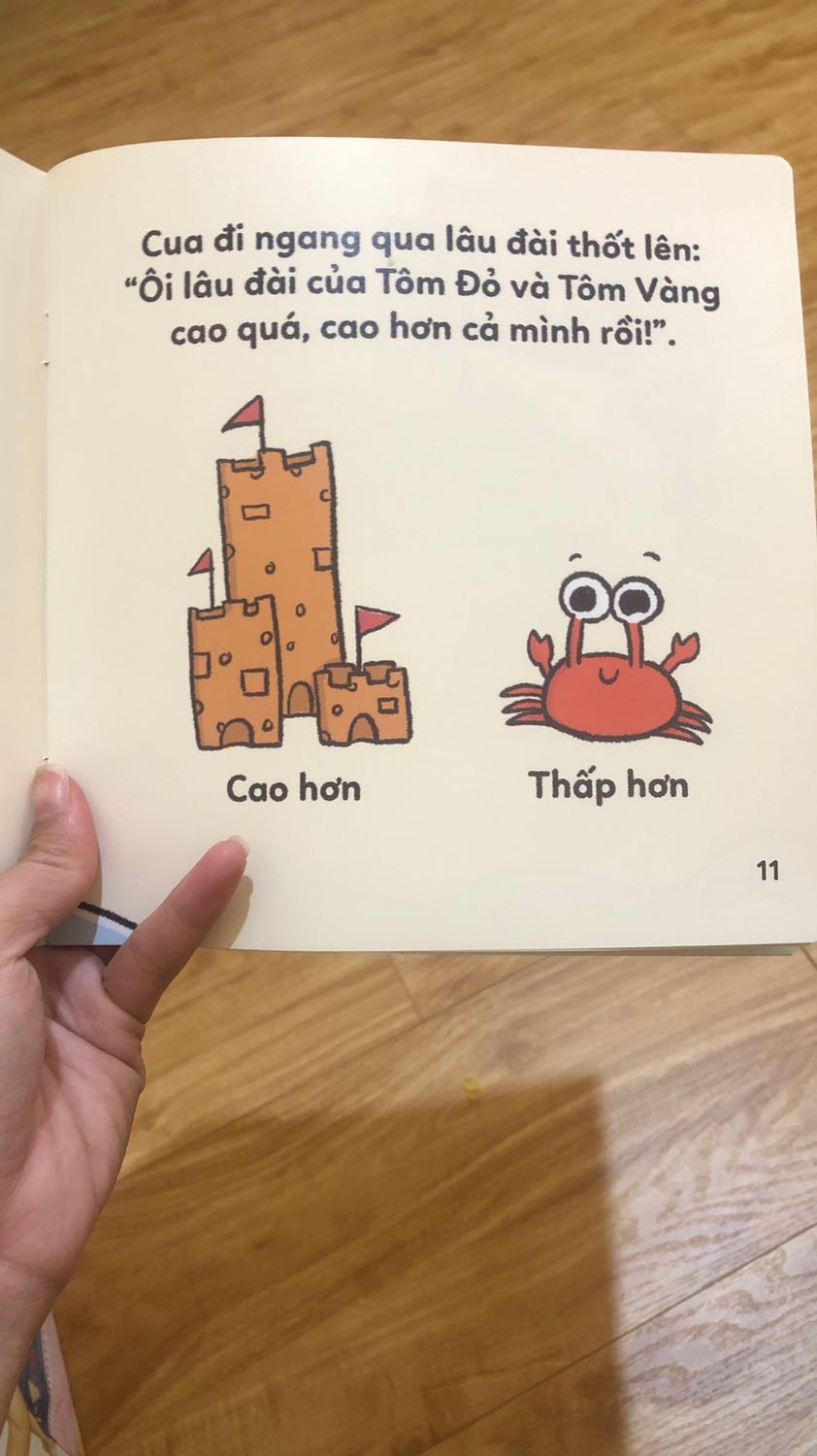 Theo mình thì nên thêm vài ví dụ vào để bé hiểu hơn về phép so sánh. Trong mỗi cuốn chỉ xoay quanh 1 hoặc 2 ví dụ so sánh thì hơi ít