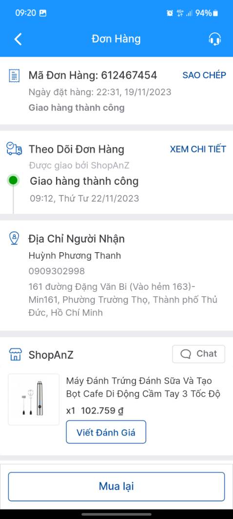 Mua hàng trên tiki 2 lần, lần nào cũng giao sp ko đúng với tôi đã đặt, lần đầu còn đổi trả, mất thời gian trong khi đag cần đồ để làm, lần này mệt quá, bỏ luôn, thất vọng, ko mua hàng trên tiki nửa, xóa ap