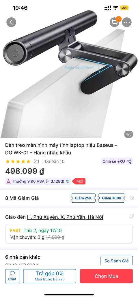 Thất vọng. Shop giao hàng khác so với ảnh của shop. Loại shop giao là loại gài vào mép màn hình rất dễ làm hư màn. Không phải loại cân bằng như ảnh mô tả. Nt cho shop. Thì shop ko nhận sai. Quá thất vọng