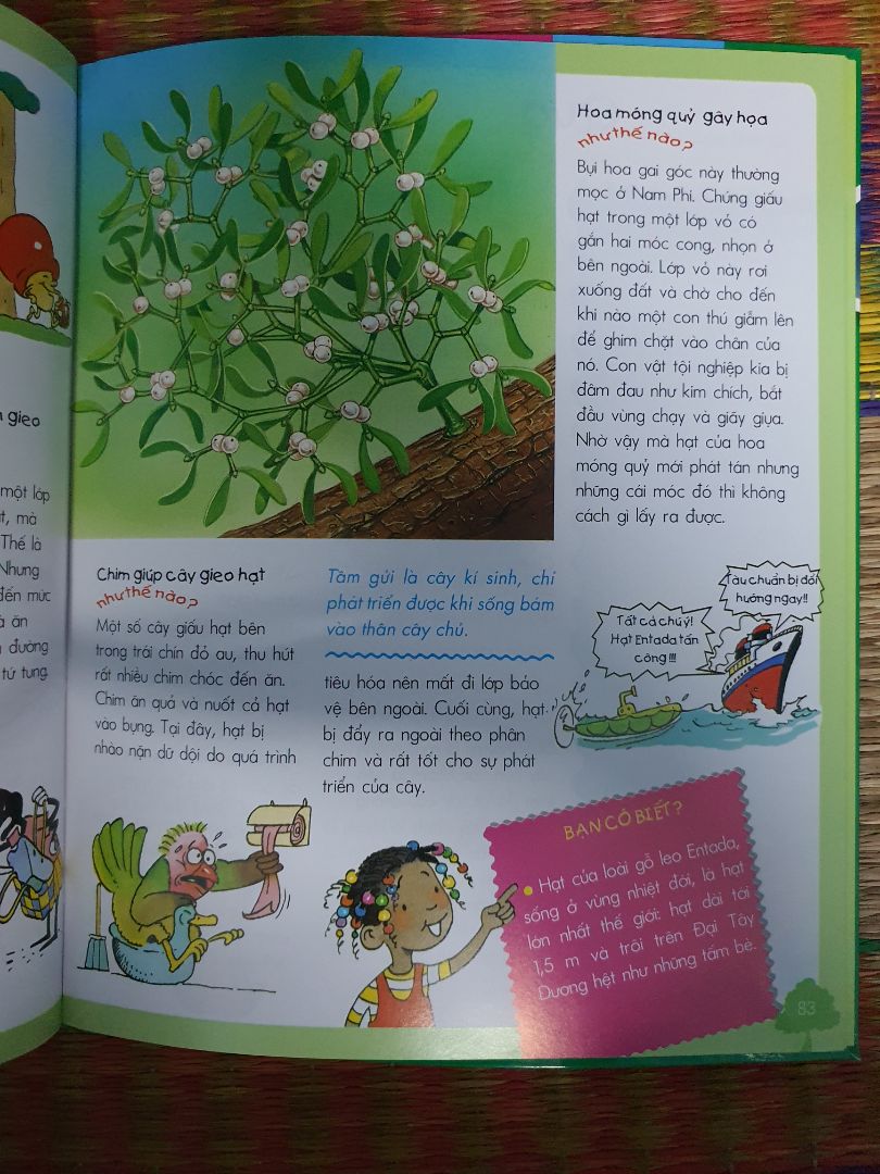 - Sách hay, bổ ích, cung cấp kiến thức đa dạng cho trẻ em và người lớn. 
- Sách bìa cứng vừa, giấy in màu bóng, gáy sách chắn chắn. 
- Tiki giao hàng nhanh, sách còn mới.