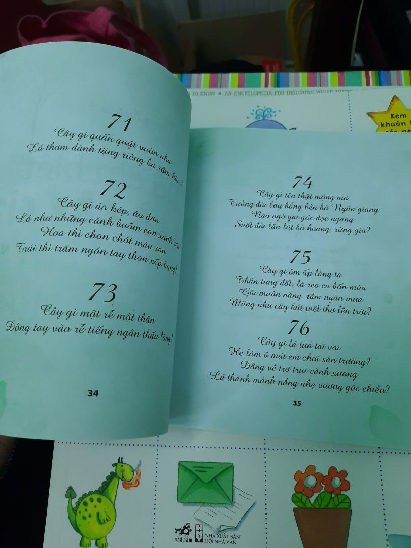Câu đố khá vui. Nhưng các kiến thức đòi hỏi bé phải lớn mới trả lời được. Đôi khi người lớn còn không biết.