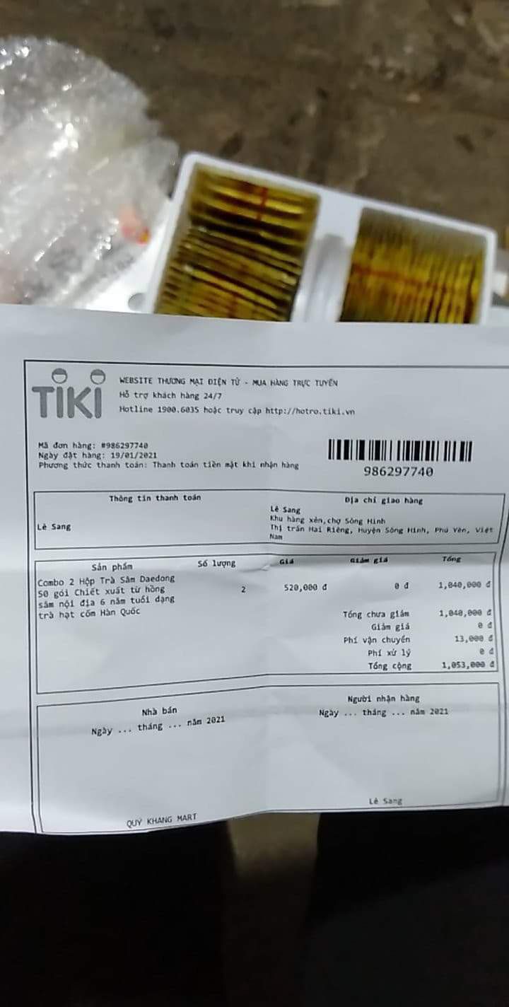 Mua 2 combo là 4 hộp,nhưng shop chỉ giao có 2 hộp,thiếu đến 2 hộp