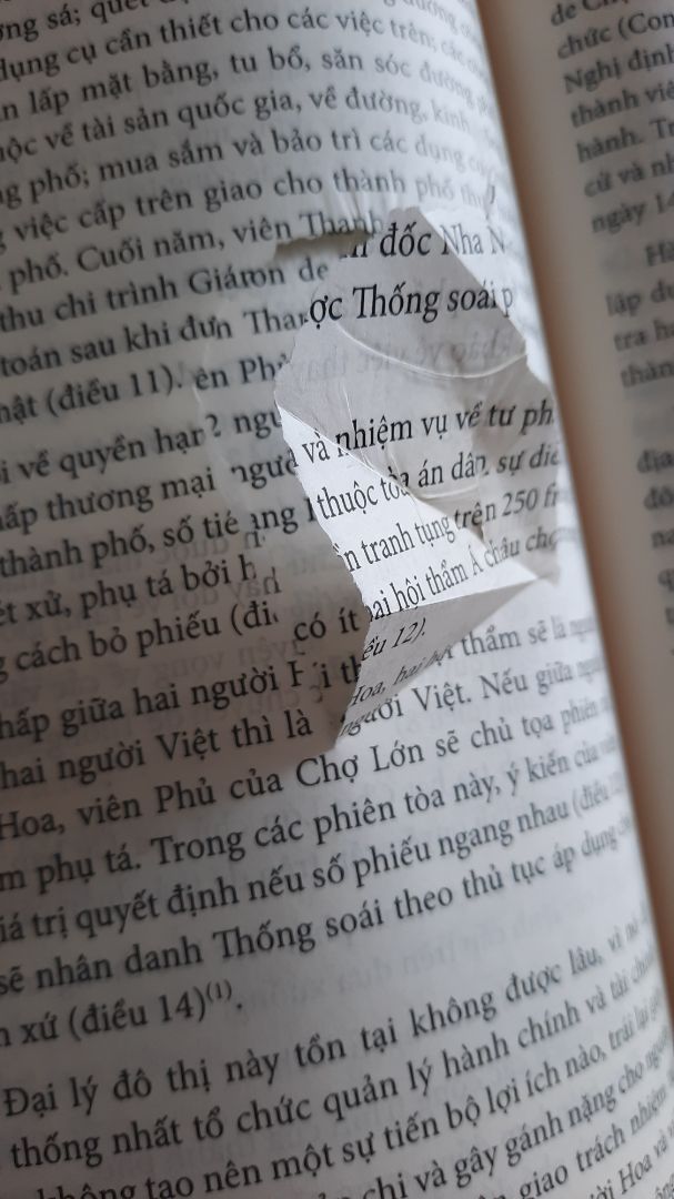 Nhận xét này là về vấn đề bên bán. Thật không chấp nhận được đây là cuốn sách mình mua giá gần gốc. Mà khi nhận được mở ra thì thấy 1 trang rách một lỗ to như hình