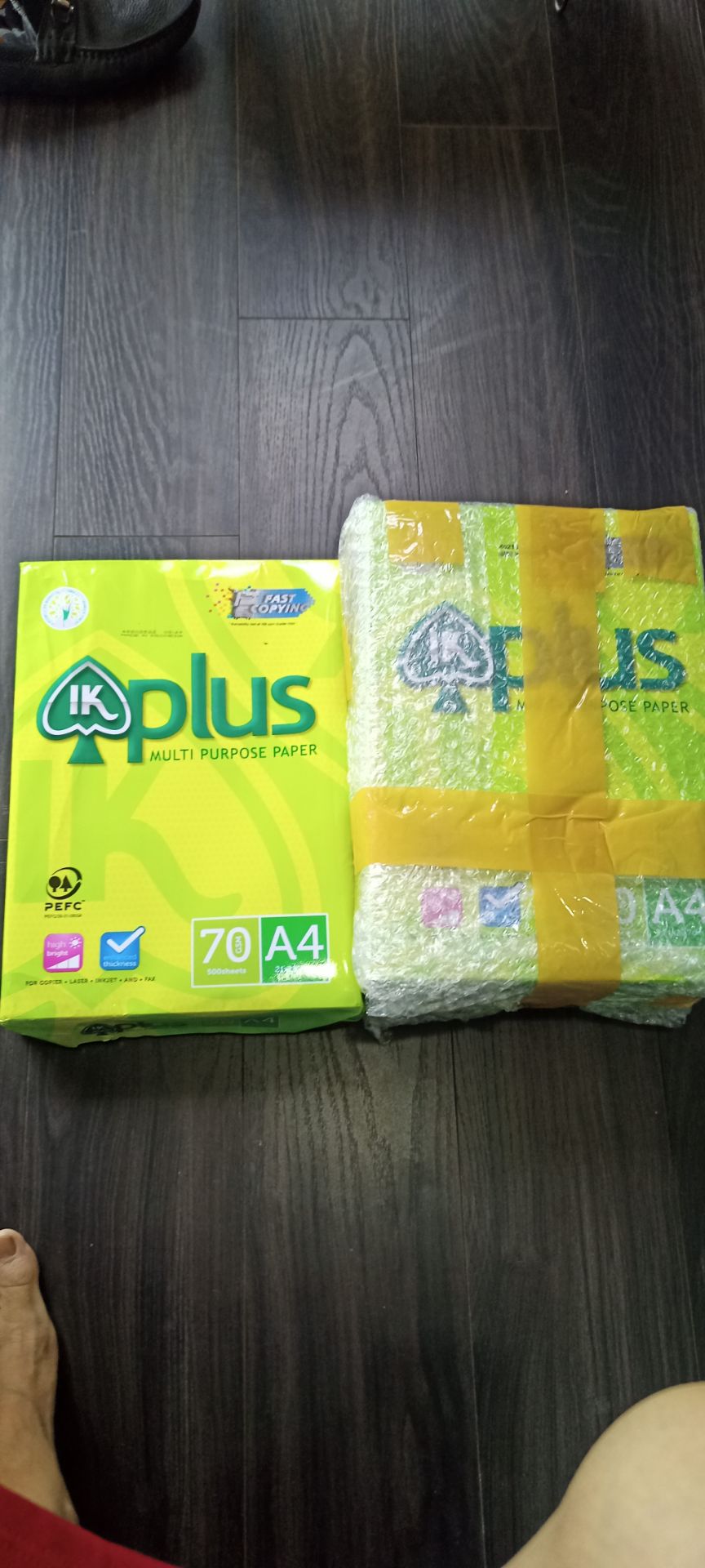 Cảm ơn shop giao hàng nhanh, sản phẩm tốt y như quảng cáo , giấy rất tốt in ko bị kẹt giấy , mình chỉ dùng loại giấy này vì giấy rất tốt. Sẽ tiếp tục ủng hộ shop