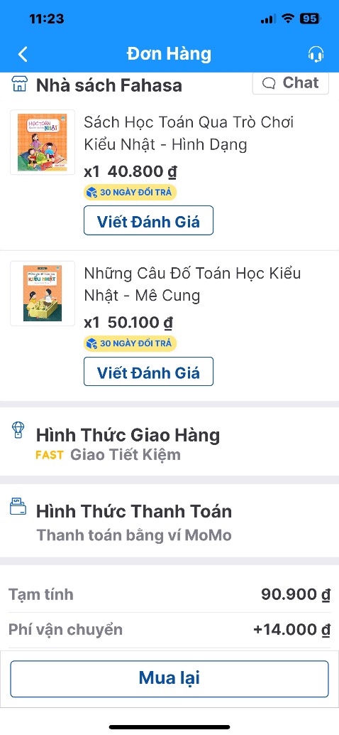 Không rõ ở khâu nào, 
nhưng tôi chưa nhận được sách