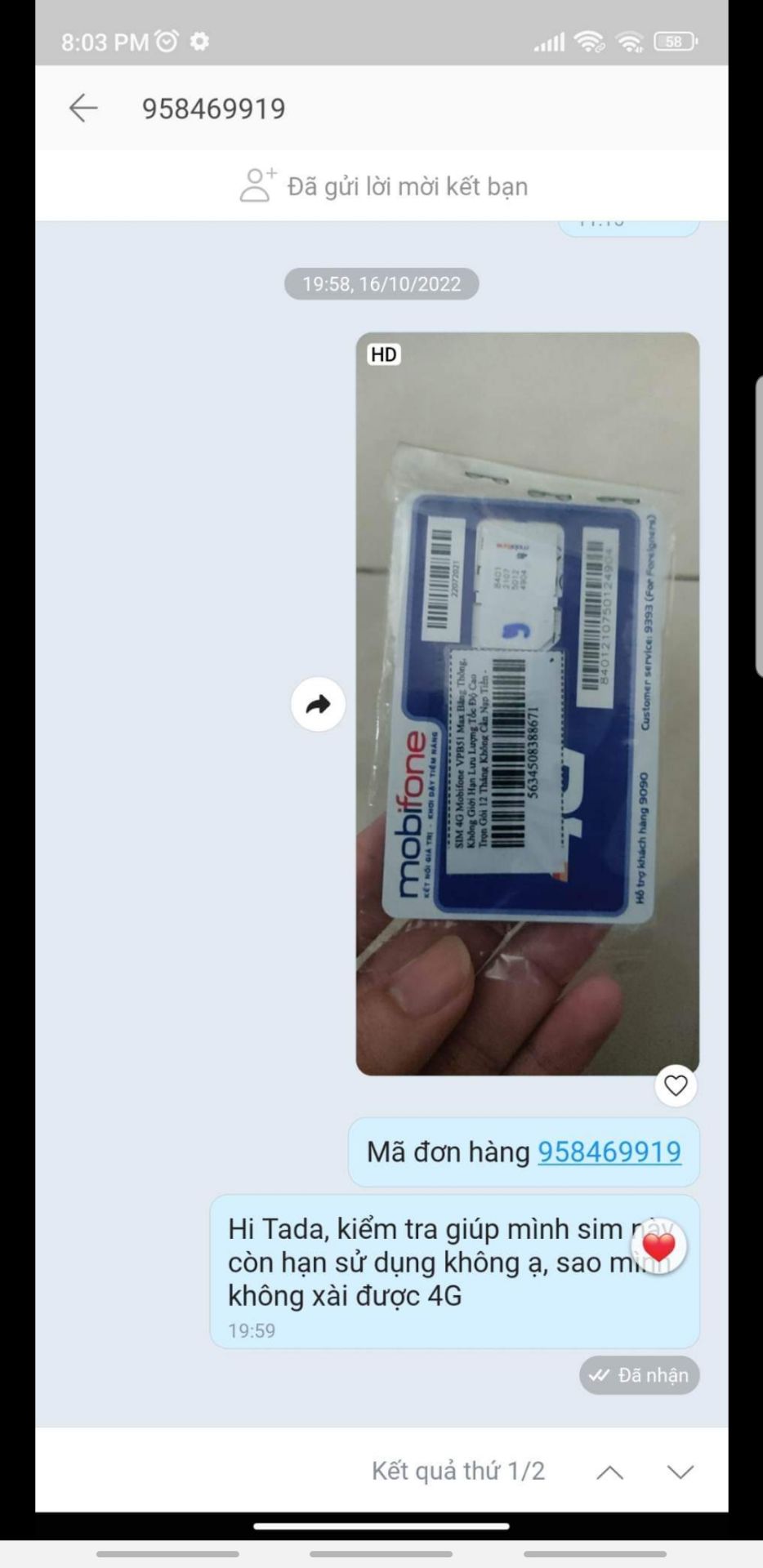 shop *** đảo, sim dùng mấy ngày đầu thì ok, bây giờ toàn H+, không vô youtube nổi. Sim 1 năm, bây giờ mới 11 tháng đã hết mạng, nhắn tin hỏi thì shop im luôn, không trả lời. chịu luôn. *** đảo, *** đảo, đại *** đảo chúc shop *** thành công.