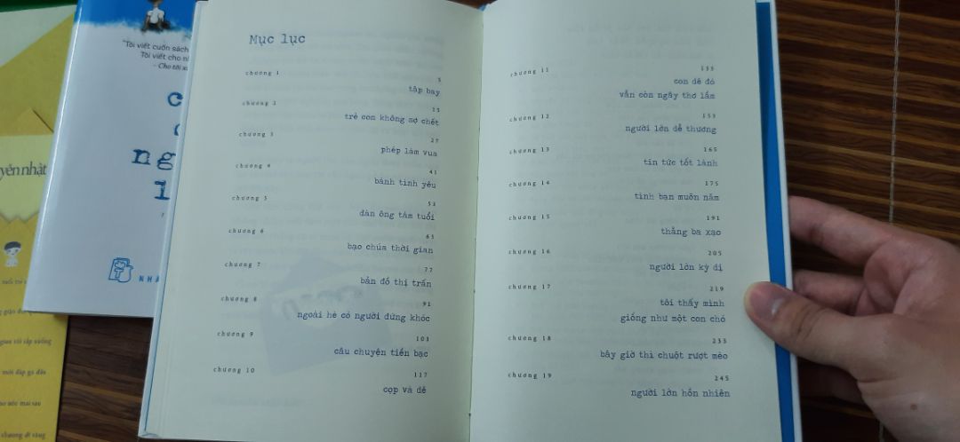 sách đẹp, bìa cứng, khổ vừa rất dễ cầm, mua sale 70% nên giá chỉ còn 66k, sách còn nguyên màng nilon, đan xen với nội dung còn có những hình minh họa rất ngộ nghĩnh, đôi khi mọi người sẽ thấy được chính mình trong đó với những suy nghĩ ngây ngô, vô tư, những "trò chơi" mà có lẽ ai cũng từng trải qua như lật mi mắt hay giữ cho công tắc điện ở vị trí thăng bằng