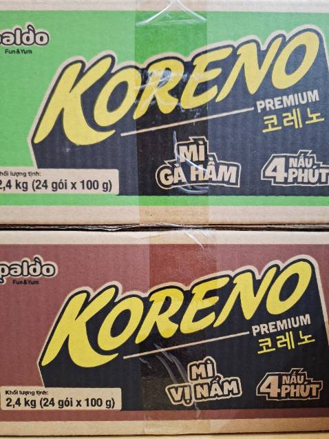 Mì gà Koreno ăn ngon, thơm nhẹ nhàng, sợi mì không bị bở. Giao hàng siêu tốc, cảm ơn TikiNow và shipper rất nhiều. 💌