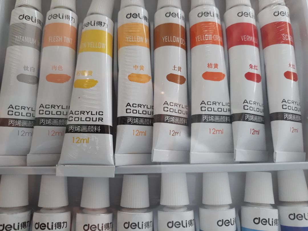 giao hàng nhanh, gói cẩn thận, chưa dùng thử, bản 24 màu khá đẹp, được tặng kèm set cọ 04 cây và ngăn pha màu chắc chắn với giá ưu đãi giao hàng nhanh, gói cẩn thận, chưa dùng thử, bản 24 màu khá đẹp, được tặng kèm set cọ 04 cây và ngăn pha màu chắc chắn với giá ưu đãi