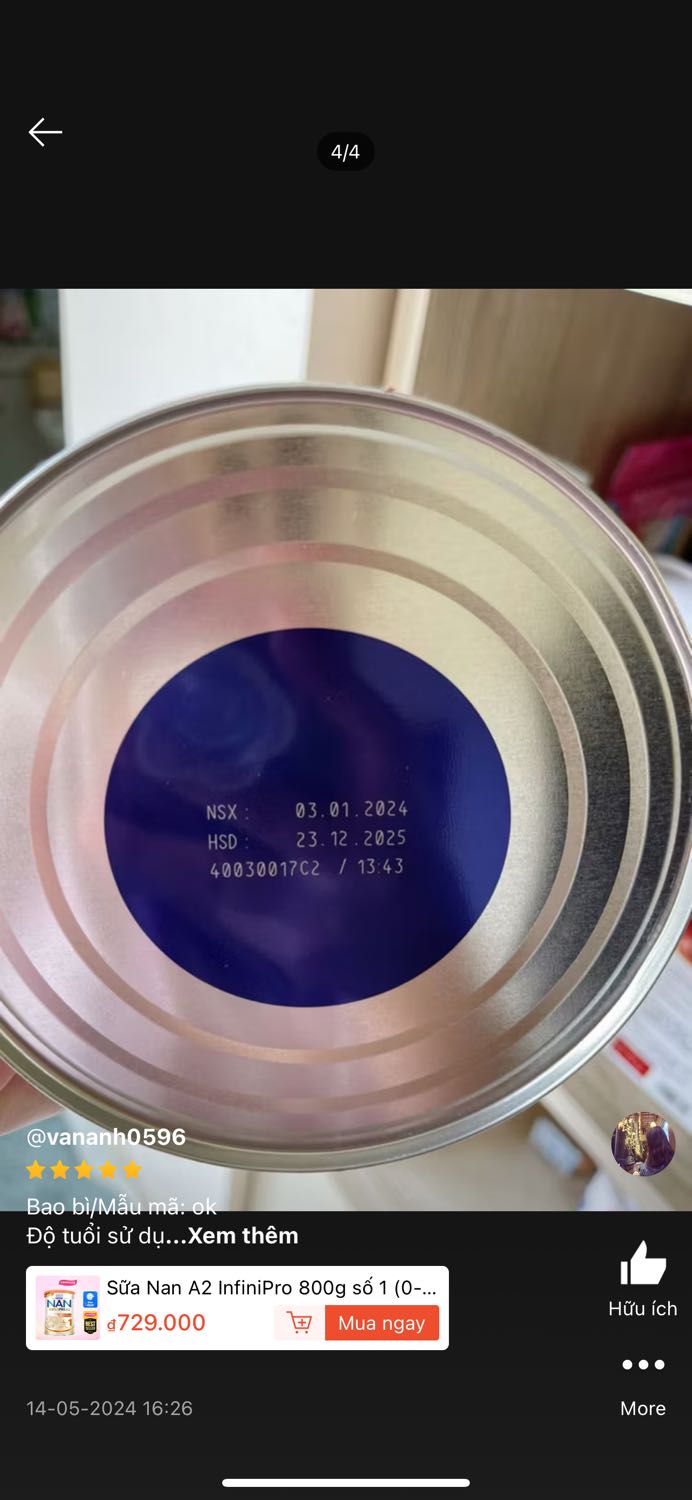 Hsd kg có mộc xanh nhu hợp mua ở con cưng hàng qua sữa hang du dung hay sao sop