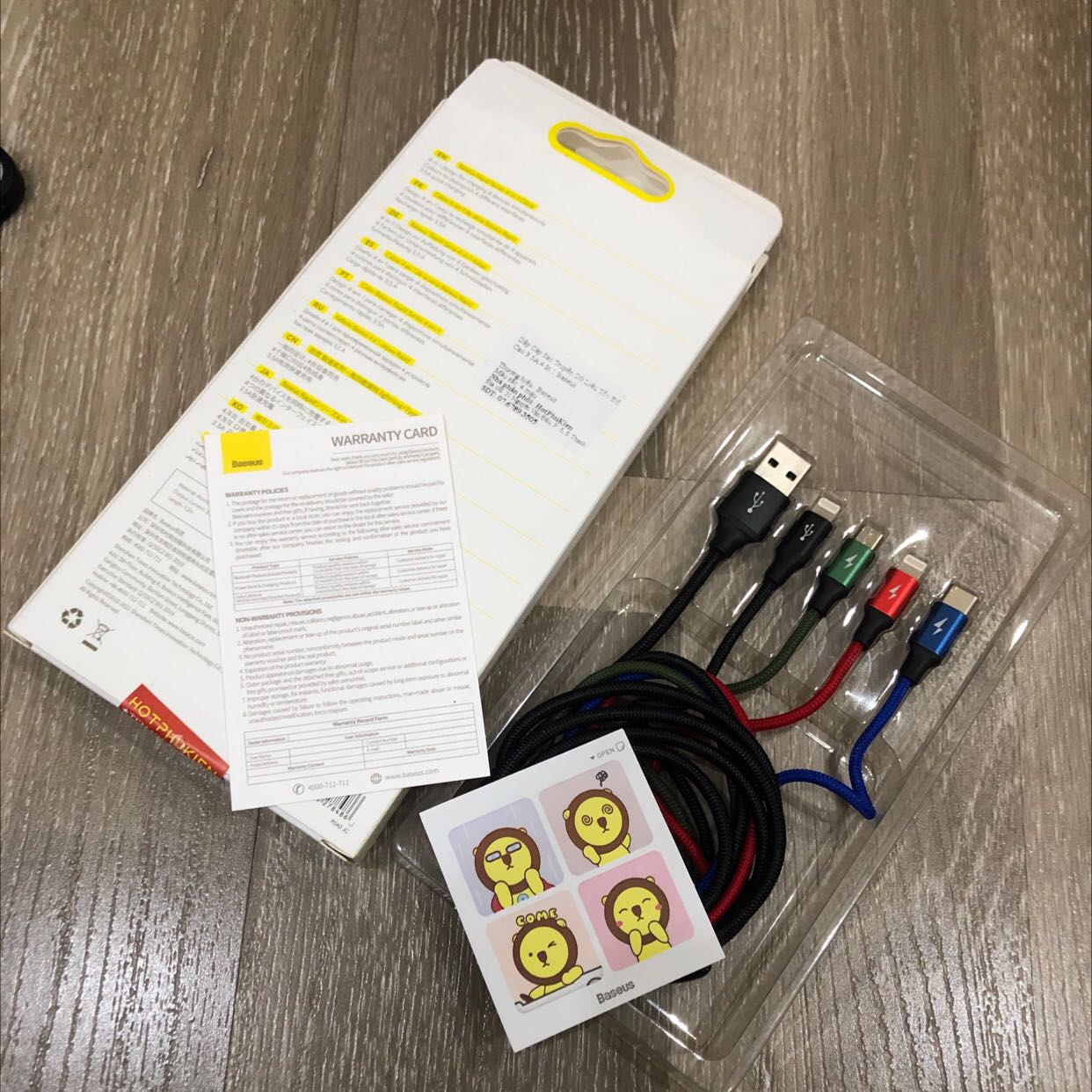 Giao nhanh 2h. Có tem niêm phong, phiếu bảo hành và tặng kèm sticker nhỏ xinh. Dây phù hợp đúng nhu cầu.