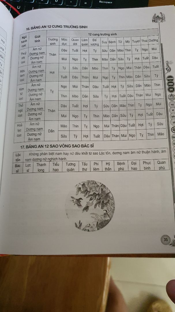 Sách theo tam hợp phái Trung Hoa cho người mới bắt đầu. Chữ to, rõ. Một số chỗ không dễ hiểu