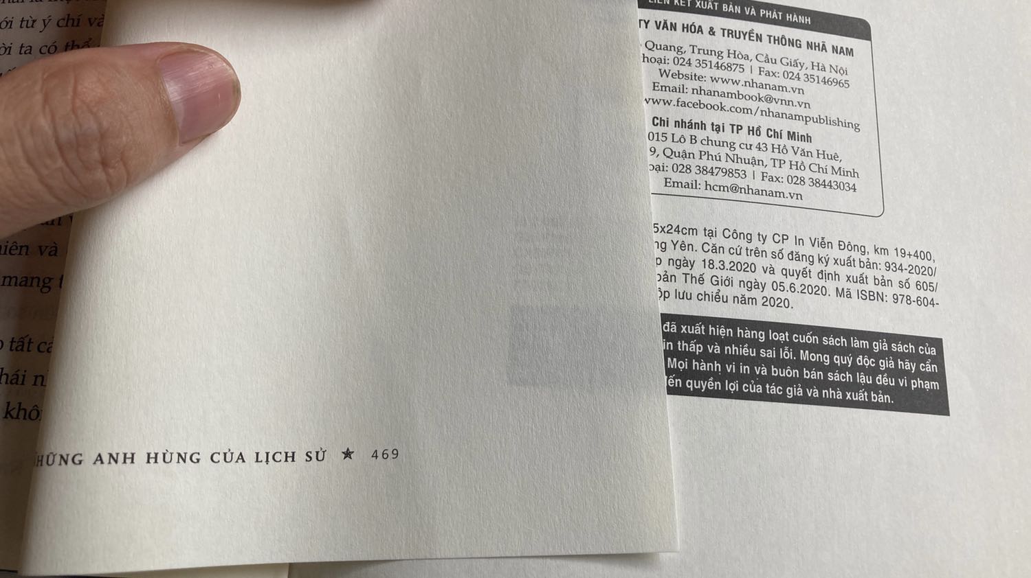 Mình mới đọc được 1/4 sách và thấy nội dung rất hấp dẫn.

Tuy nhiên, sách bị thiếu cả 2 mục cuối cùng: Chỉ mục và Về tác giả. Cụ thể là trong Mục lục vẫn liệt kê, nhưng sách kết thúc ở trang 469. Không rõ là do bị sót hay cố tình bỏ để tiết kiệm chi phí.

5* nội dung - 2* ứng với 2 phần bị thiếu = 3*