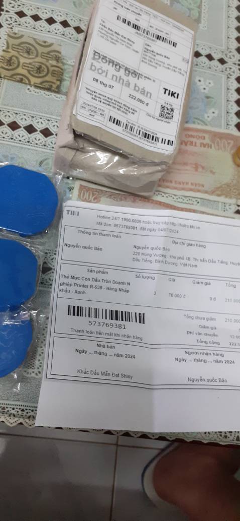 Giao sai hàng, tôi đặt hàng khay mực S-538, lại giao khay R-538