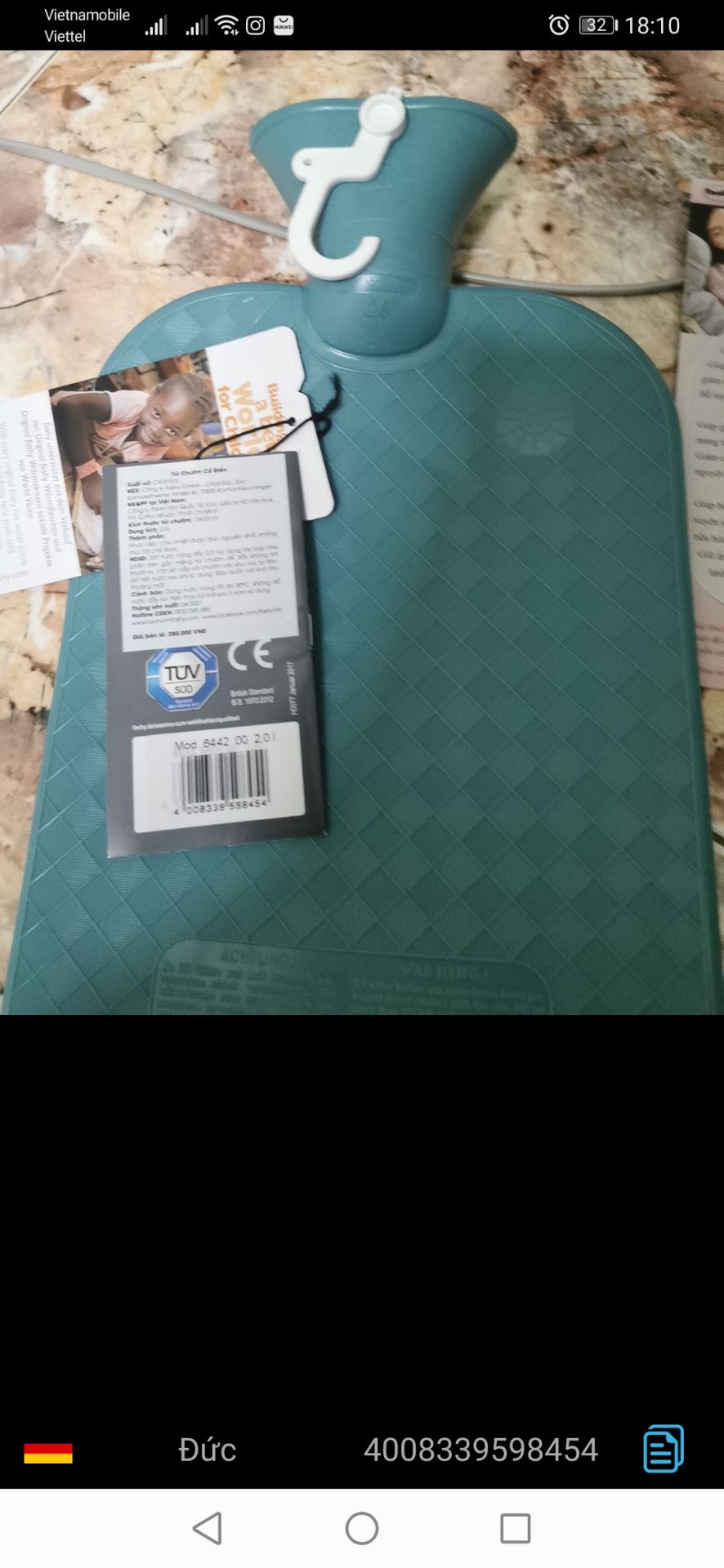 túi xịn sò. check thử mã sản phẩm thì đúng chuẩn hàng của Đức. hướng dẫn chi tiết, dễ sử dụng