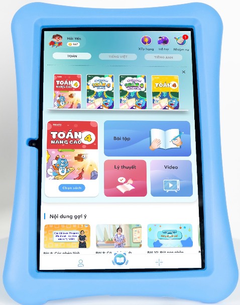 Máy nguyên seal, cấu hình đủ cho trẻ con dung học tập, mượt
Ứng dung Nexta dành cho bé học tập rất hay, mình có thể quản lý được thời gian bé sử dung và nghỉ ngơi nữa.
Ốp bảo vệ cao su dày, chống sốc tiện dung, phù hợp cho bé nhà mình dùng luôn ạ