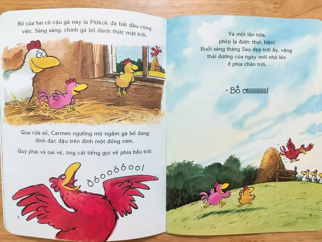 chuyện xóm gà tập nào cũng hay lắm luôn! bé nhà mình rất thích