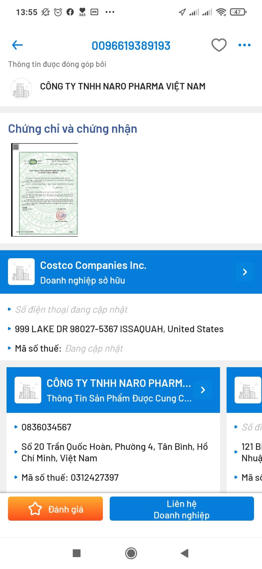 Sản phẩm này là hàng fake nhé. Tem dán nhãn phụ không chuẩn, thấy ghi đơn vị nhập khẩu là Công ty International Daily Goods nhưng khi mình check trên icheck thì thông tin sản phẩm và giấy tiếp nhận đăng ký công bố sản phẩm lại do Công ty Nano pharma cung cấp cho icheck và cũng là đơn vị phân phối sản phẩm này. Không hiểu tiki dựa vào đâu mà cam kết 100% đây là hàng chuẩn để bán cho người tiêu dùng như vậy?
Cần 1 lời giải thích và chứng minh từ phía Tiki và nhà bán hàng???