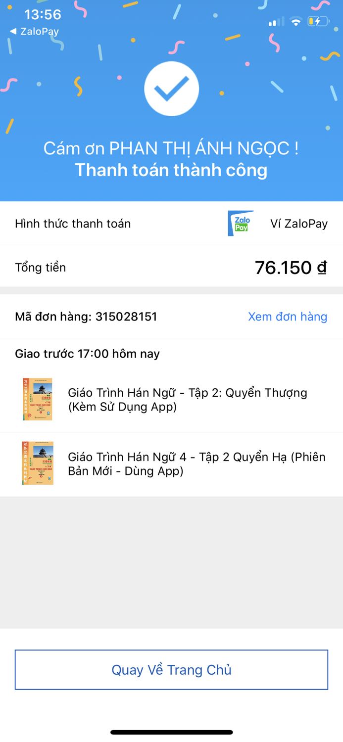 Giao hàng siêu nhanh . Hẹn tháng 7 qua HSK 4 nhé . Chất lượng sách rất tốt . Học bằng sách mới đẹp đẽ ,cũng tăng khả năng tập trung và ham học . Xin cám ơn