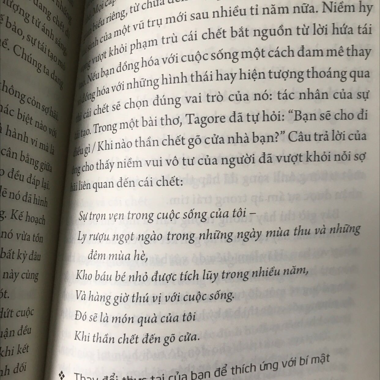 "Tìm kiếm những khía cạnh bị che giấu của bản thân là cách duy nhất để thõa mãn nỗi khao khát lớn nhất của bạn".