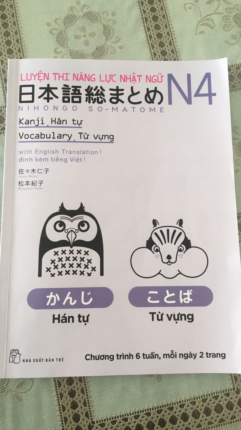 Cuốn này phần hán tự khá ổn, chỉ có điều là học rất chán vì nó chỉ liệt kê các từ ra và giải nghĩa (không có ví dụ câu). Còn phần từ vựng thì tệ, vì từ vựng mà không có hán tự khá khó học, mà sách này lại không cho câu ví dụ mẫu nữa. Cuốn này phần hán tự khá ổn, chỉ có điều là học rất chán vì nó chỉ liệt kê các từ ra và giải nghĩa (không có ví dụ câu). Còn phần từ vựng thì tệ, vì từ vựng mà không có hán tự khá khó học, mà sách này lại không cho câu ví dụ mẫu nữa.