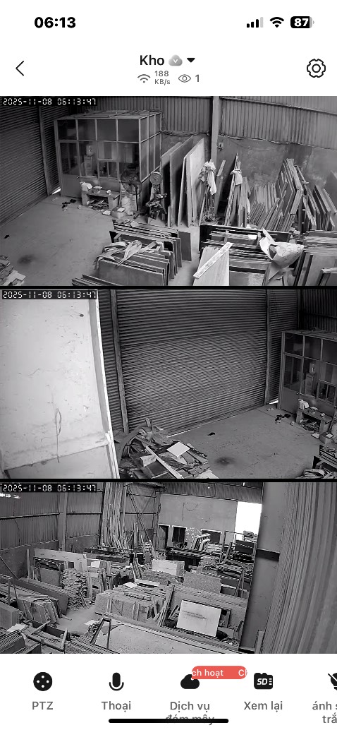 Camera không có màu. Kiểm tra đổi lại cảme khac