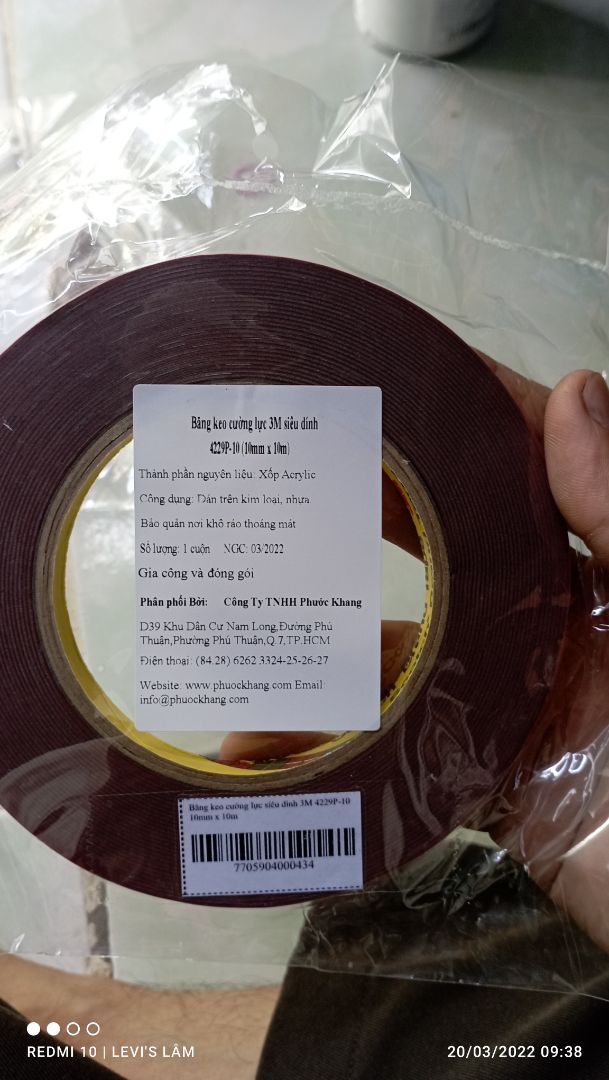 đóng gói kỷ, giao hàng nhanh, keo chính hãng 3m có khác so với hàng *** trên thị trường, ae đặt mua nhìn một cái là biết ngay.
