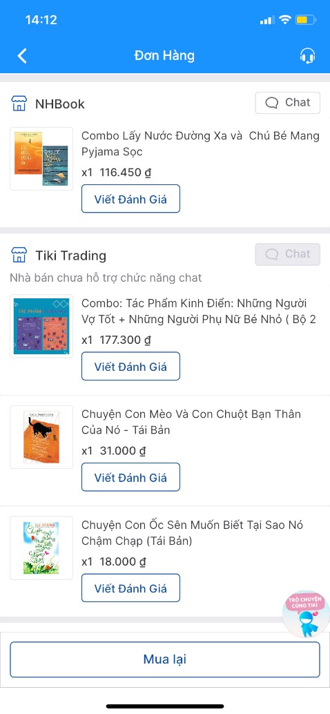 Giá sản phẩm trên Tiki đã bao gồm thuế theo luật hiện hành. Bên cạnh đó, tuỳ vào loại sản phẩm, hình thức và địa chỉ giao hàng mà có thể phát sinh thêm chi phí khác như phí vận chuyển, phụ phí hàng cồng kềnh, thuế nhập khẩu (đối với đơn hàng giao từ nước ngoài có giá trị trên 1 triệu đồng).....