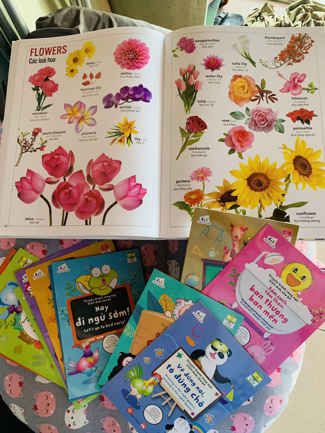 Sách to lắm, hình ảnh rõ nét, màu sắc sinh động. Tuy nhiên mình thấy có ghi "kèm file nghe" nhưng lúc gỡ bao nilon quanh sách ra lật mãi cũng ko tìm thấy file đĩa như sách ghi". Sau 1 lúc thì thấy mặt sau có mã lên mạng tải dvd về :"(