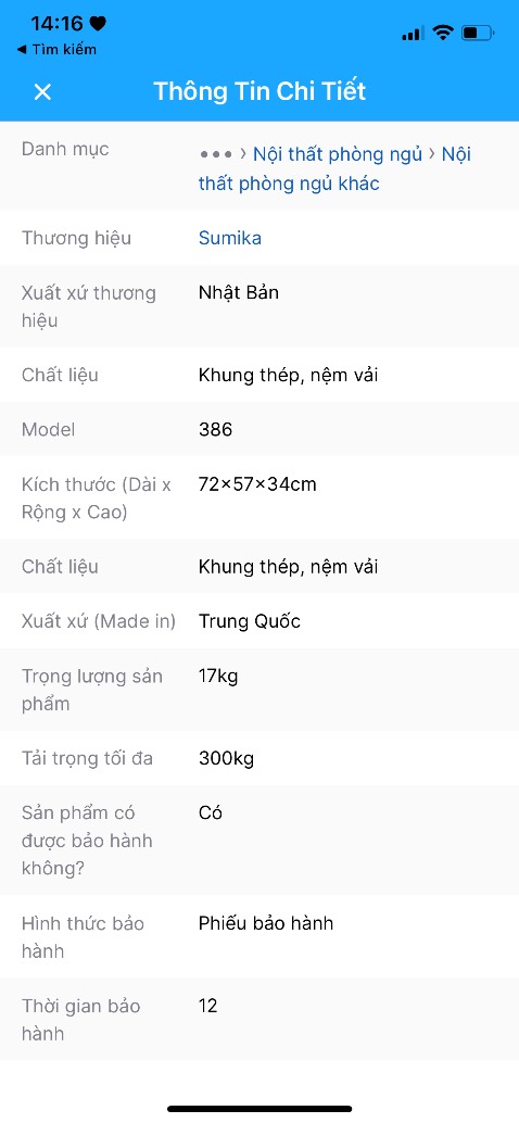 Giường đẹp. Khá chắn chắn. Nằm thoải mái. Gấp lại dễ và gọn
Có điều thông tin ghi khác trên quảng cáo, ko bt chính xác xuất xứ Nhật hay TQ 😳