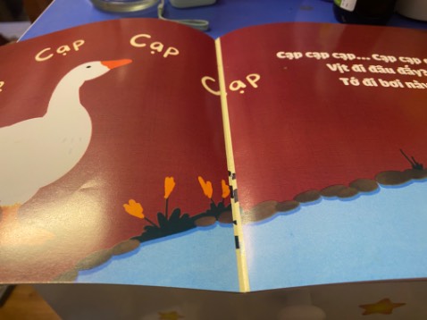 Sách sai lỗi chính tả, nội dung chữ không đúng với hình vẽ, màu mực in kém chất lượng, cắt gấp giấy lệch.
Đây là sách giả!