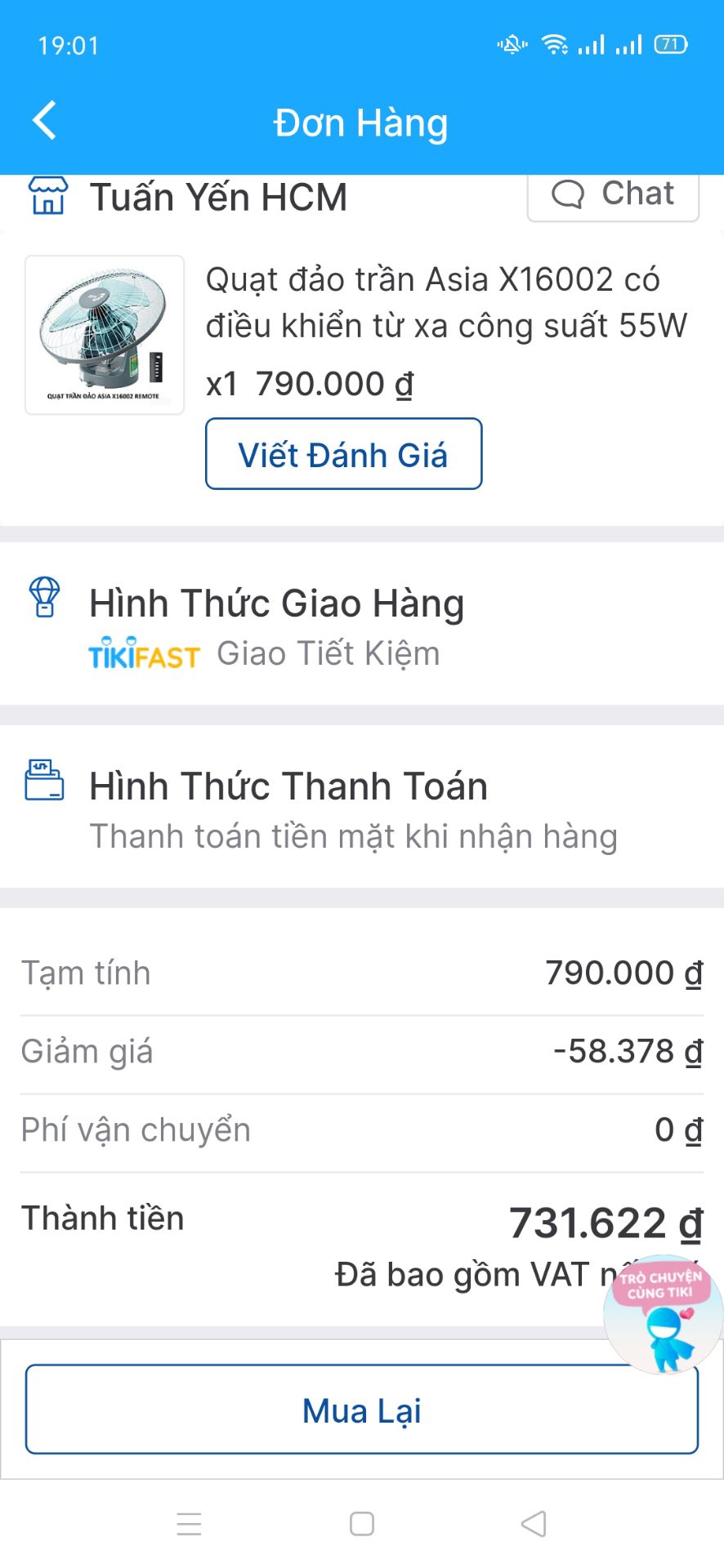 shop hỗ trợ tốt, quạt mình mua cho mẹ nên ko có ảnh thật, nhưng yên tâm là y hình nhé
hiệu asia này Ok, mình đã mua 6 cây quạt cùng hãng rồi