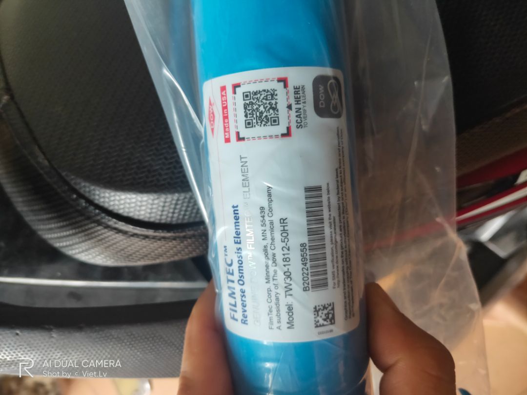 sản phẩm chính hãng dow filmtec , xác thực code trên karofi cũng ok luôn. sản phẩm chính hãng dow filmtec , xác thực code trên karofi cũng ok luôn.