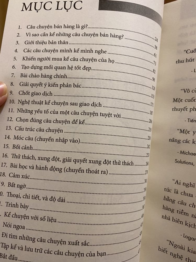 Nội dung sách rất hay với nhiều kiến thức mới về nghệ thuật kể chuyện.
Đây là phương pháp hiệu quả mà các bạn bên lĩnh vực sales & marketing nên lưu ý áp dụng để tăng mức độ ảnh hưởng, thu hút khách hàng mới và gia tăng lợi nhuận cho doanh nghiệp.
