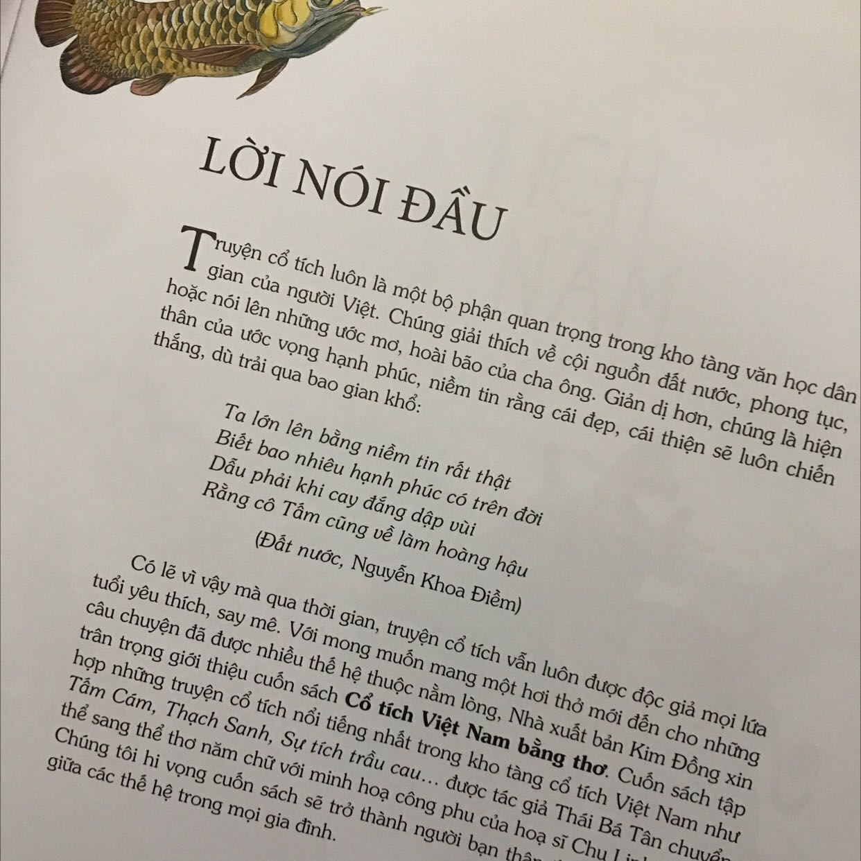 Truyện cổ tích Việt Nam bằng thơ của tác giả Thái Bá Tân viết vần điệu rất hay. Tranh minh hoạ của hoạ sỹ Chu Linh Hoàng đẹp và nhiều màu sắc tươi vui, mang nhiều nét truyền thống văn hoá, kiến trúc Việt Nam. Mình rất thích.