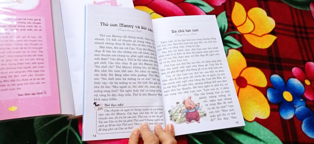 Nội dung sách khá tốt, phù hợp với lứa tuổi 2-12 như giới thiệu. Tuy nhiên mình ko thích hình thức và trình bày của sách. Kiểu chữ và bố cục làm mình cầm đọc ko thoải mái. Bỏ qua vấn đề này thì vẫn đánh giá cao nội dung sách!