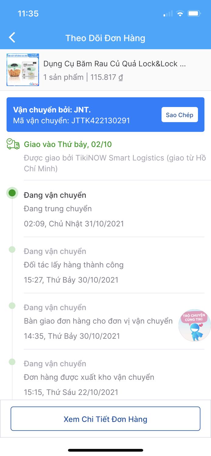 Mặc dù chạy bằng cơm nhưng quay hành, tỏi rất nhuyễn, dễ vệ sinh, đánh giá cao chất lượng
Nhưng vấn đề đáng nói ở đây là giao hàng lâu kinh khủng, đặt hàng từ 14/9 mà tới ngày 9/11 mới nhận được hàng, chưa bao giờ đặt 1 đơn hàng mà lâu như vậy, gần 2 tháng, xem lịch sử giao hàng thì thấy hàng cứ đứng yên 1 chỗ, mình bực mình ko huỷ đơn luôn để thử xem khi nào mới giao. Trong khi mình đặt 2 món cùng 1 lúc, cùng 1 store, mà tách ra làm 2 đơn, 1 đơn giao nhanh, 1 đơn gần 2 tháng. Phải nói đây là 1 trải nghiệm đặt hàng online khá tệ