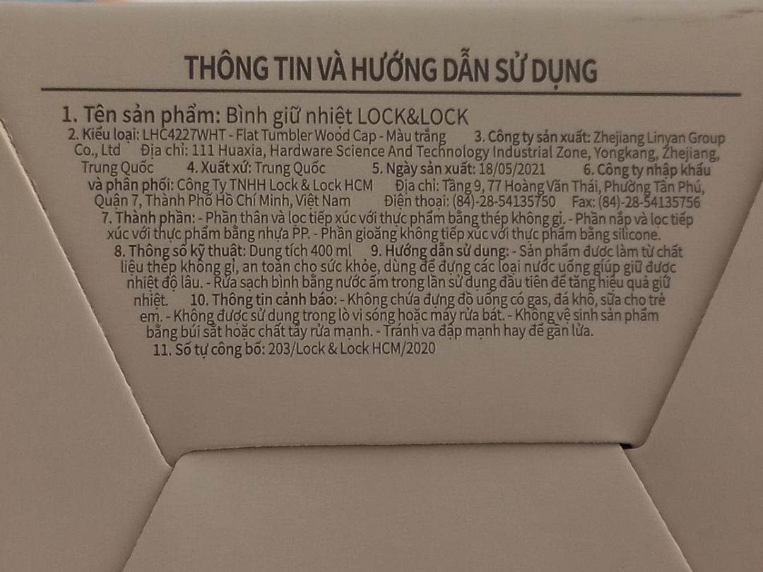 Sản phẩm rất đẹp. Nhưng hình như phần lọc trà bị thiếu thun để cố định lại vì khi mở nắp phần lọc trà không nằm ở trong bình mà bị mắc dính vào nắp luôn. Ở trong phần thành phần có để phần gioăng.
