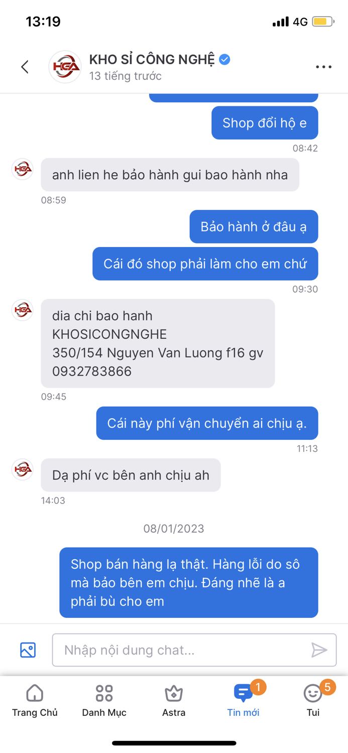 Mua 10 cái mà hỏng mất 2c , đề nghị shop đổi lại, khách lấy rồi lại trả